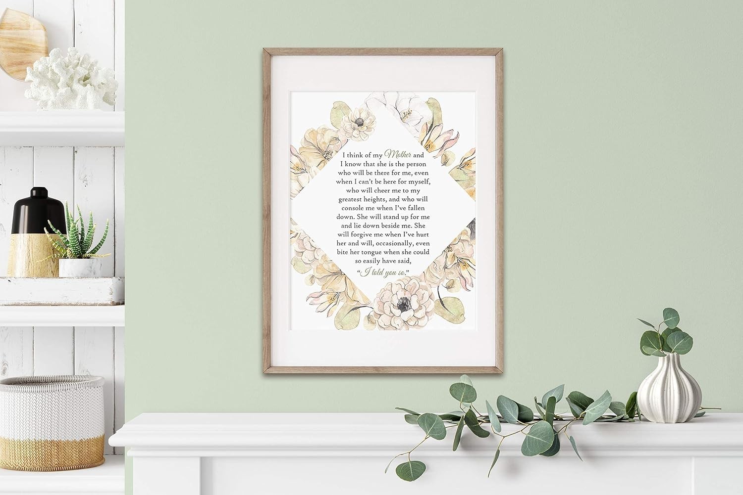 Charming 8×10 Floral Quote Print for Moms – Perfect for Any Special Occasion