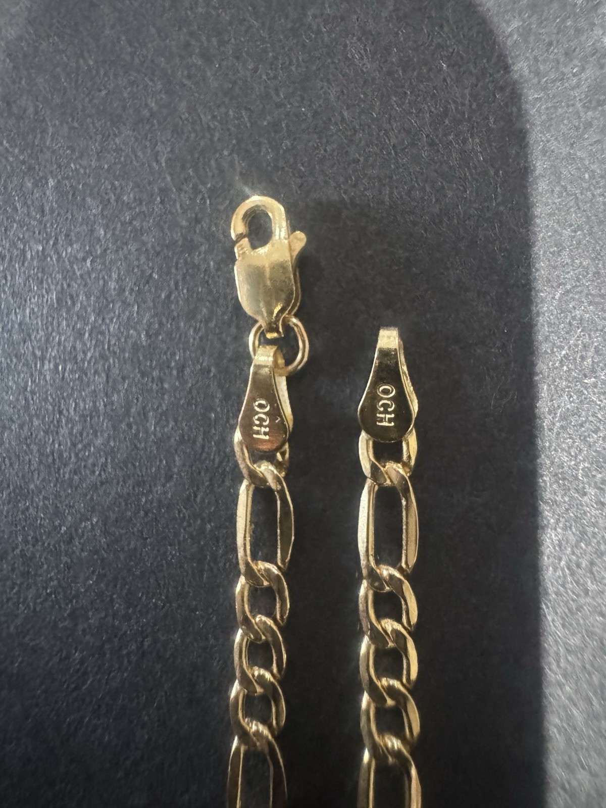 Solid 14K Yellow Gold Figaro Chain Necklace 20″ Long 4.15g Genuine Mens 4MM