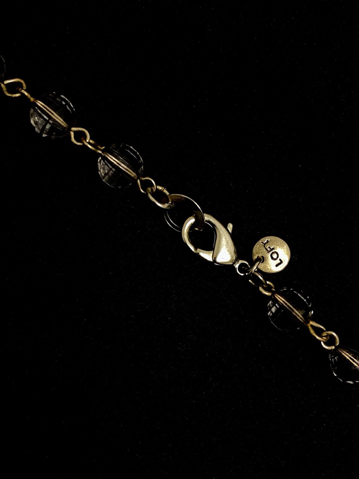 LOFT Yellow Stone & Silver Multi-Strand Necklace