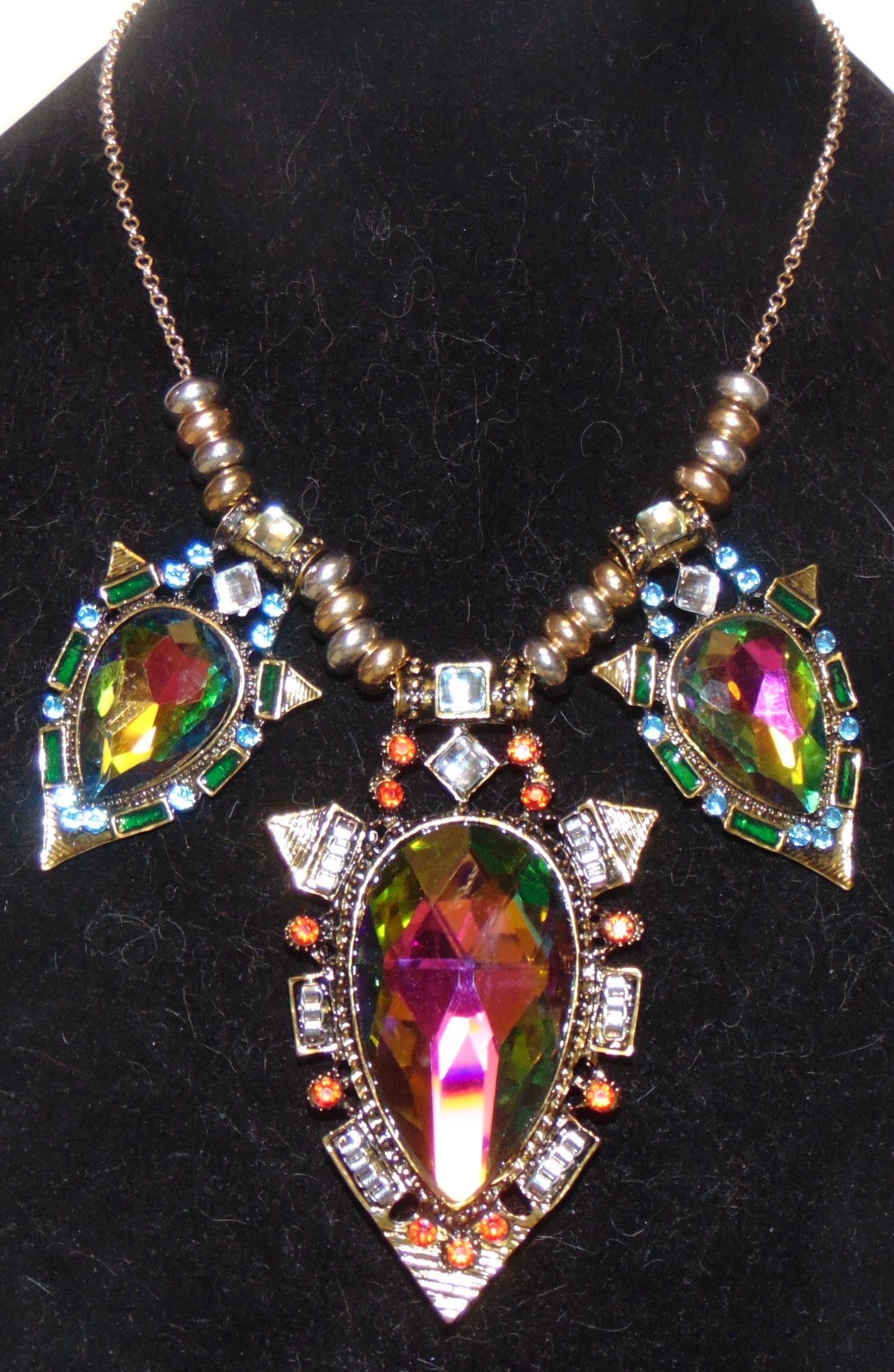 Prism of Rhinestones Colors Collar Necklace