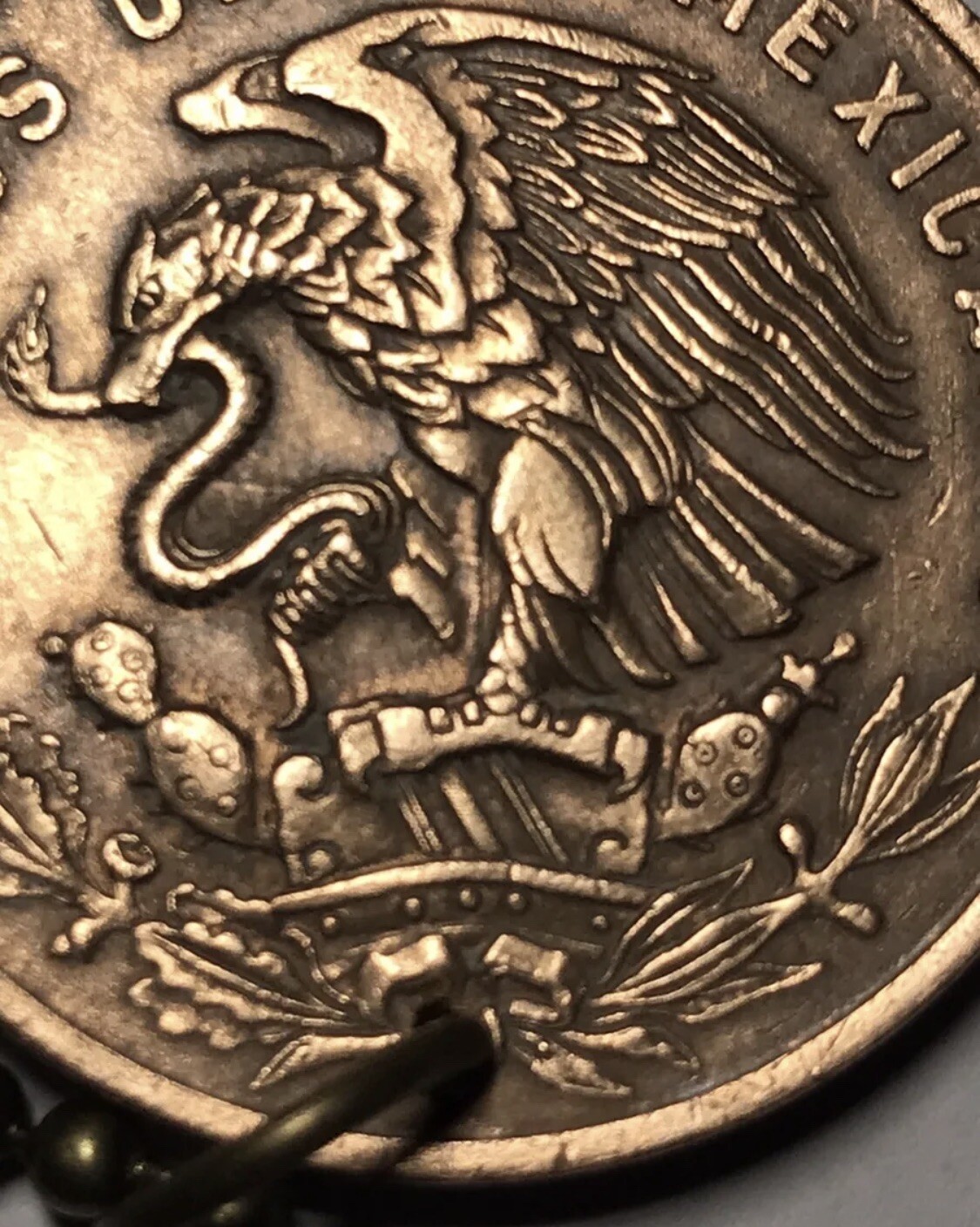 1966 Mexico Circulated Coin Pendant with 24″ Adjustable Ball Chain. Great Gift🎁