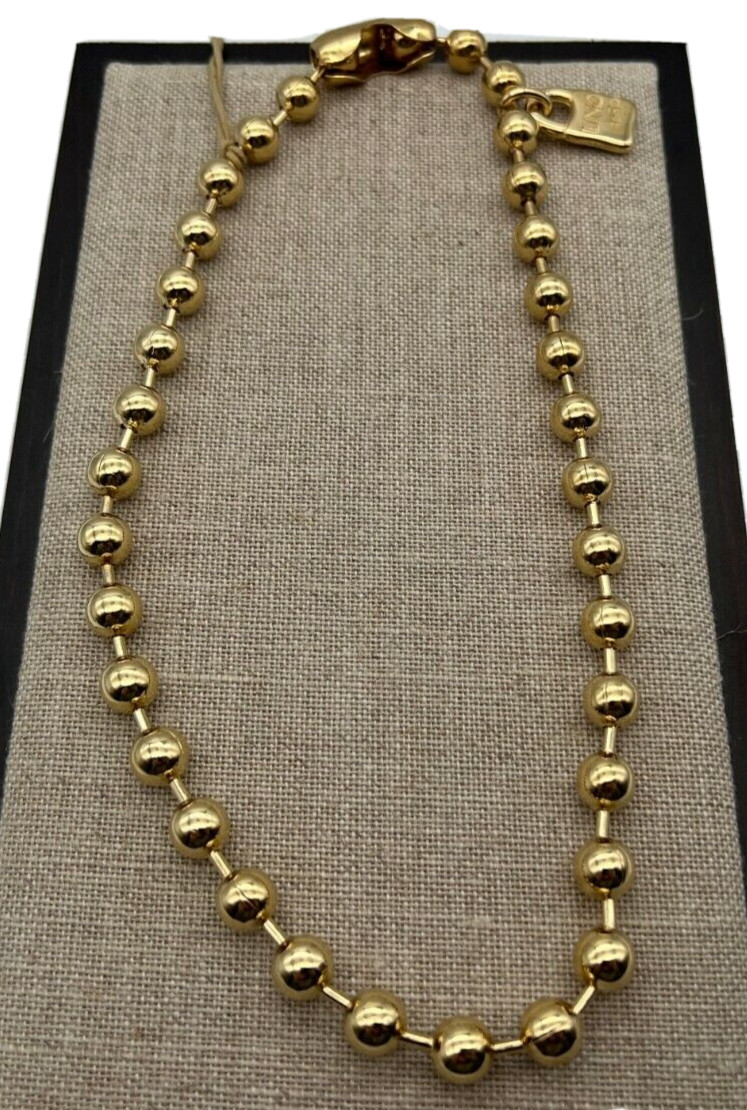 NEW Uno de 50 SNOWFLAKE Necklace Gold Plated Ball Chain