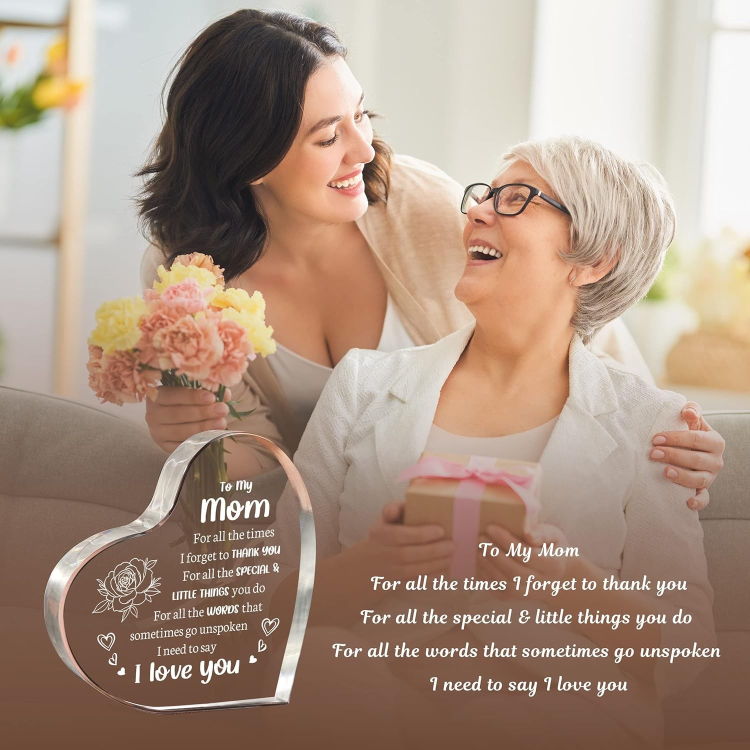 Gifts for Mom, Mothers Day from Husband Daughter Son, Birthday Women Wife Gifts.