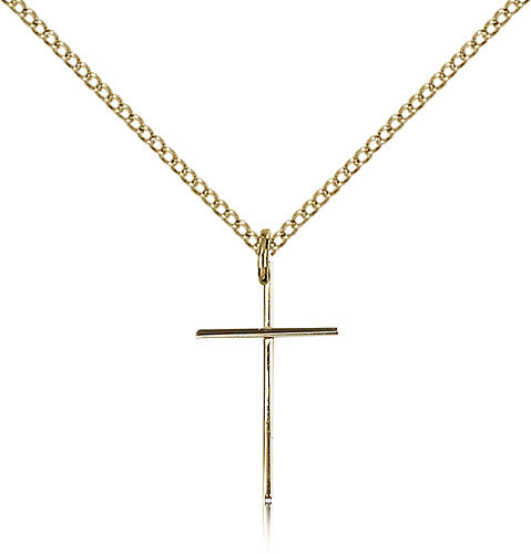 Gold Filled Cross Necklace For Women On 18 Chain – 30 Day Money Back Guarantee