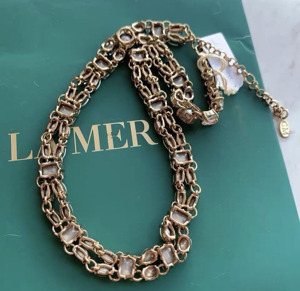 NEW NWT Club Monaco mixed crystal rhinestone Statement collar Choker necklace