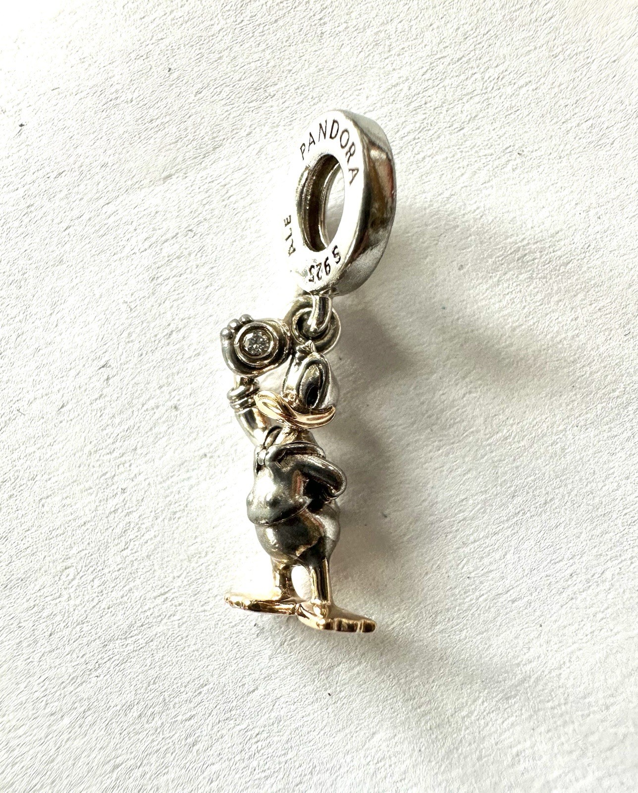 PANDORA X DISNEY DONALD DUCK DANGLE CHARM, STERLING SILVER, NWT