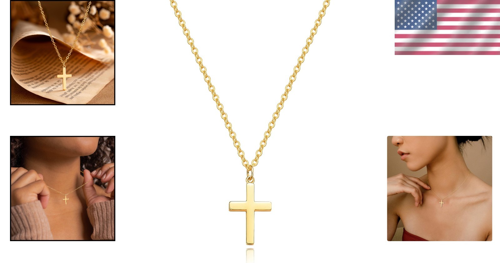 Beautifully Packaged Gold Cross Necklace – Perfect for Special Occasions