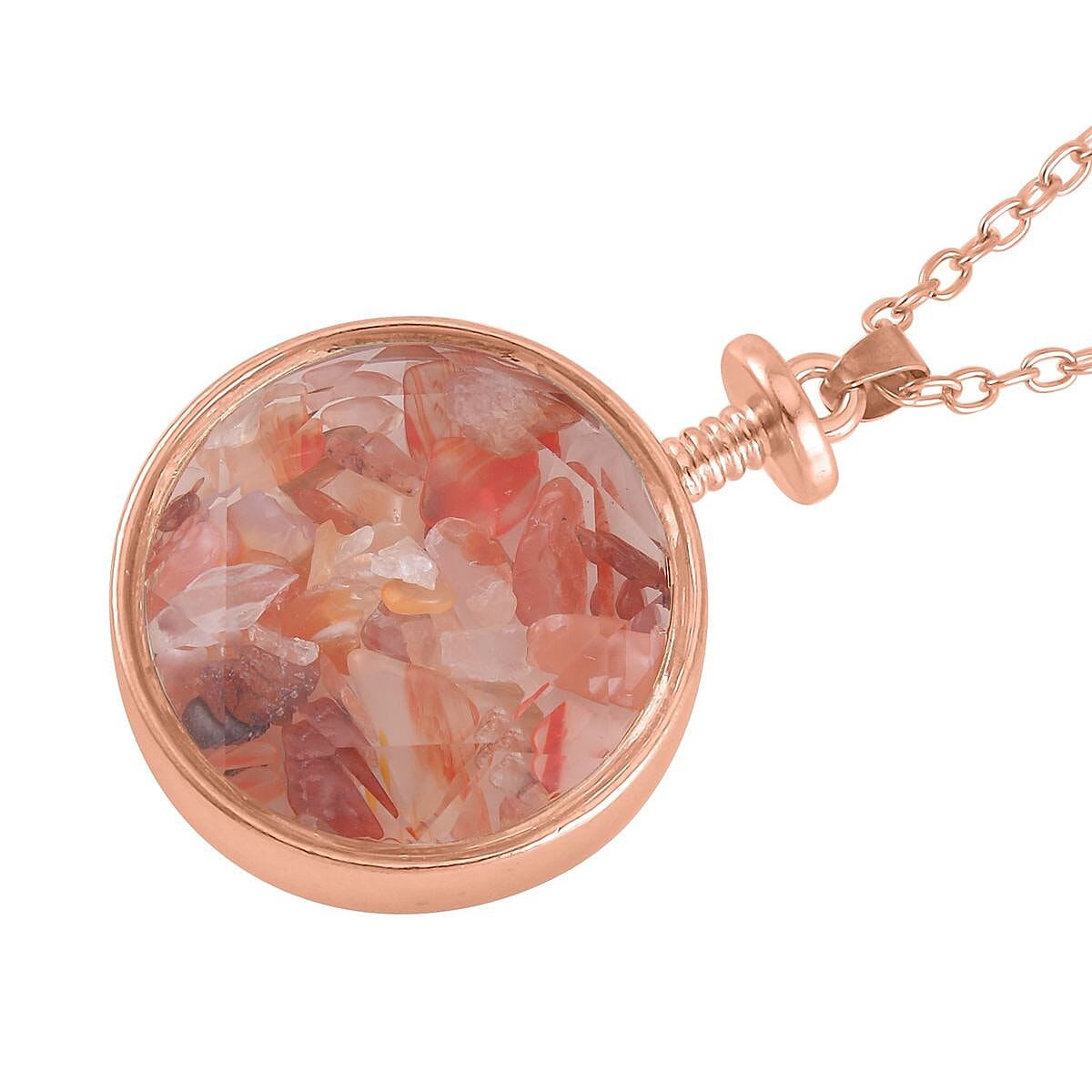 Goldtone Glass Dyed Agate Set of 2 Pendant Necklace Jewelry Size 24″ Ct 7.5