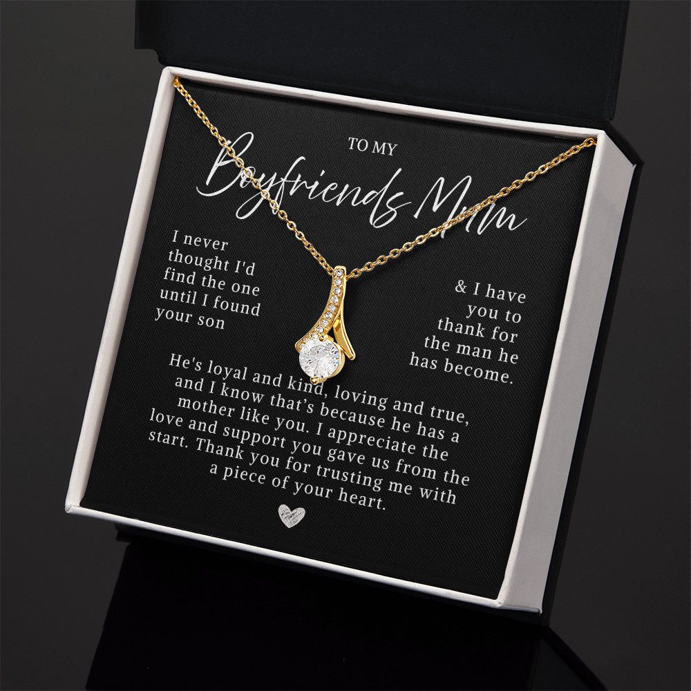To My boyfriend’s mum linked hearts necklace mother’s day wedding birthday gift