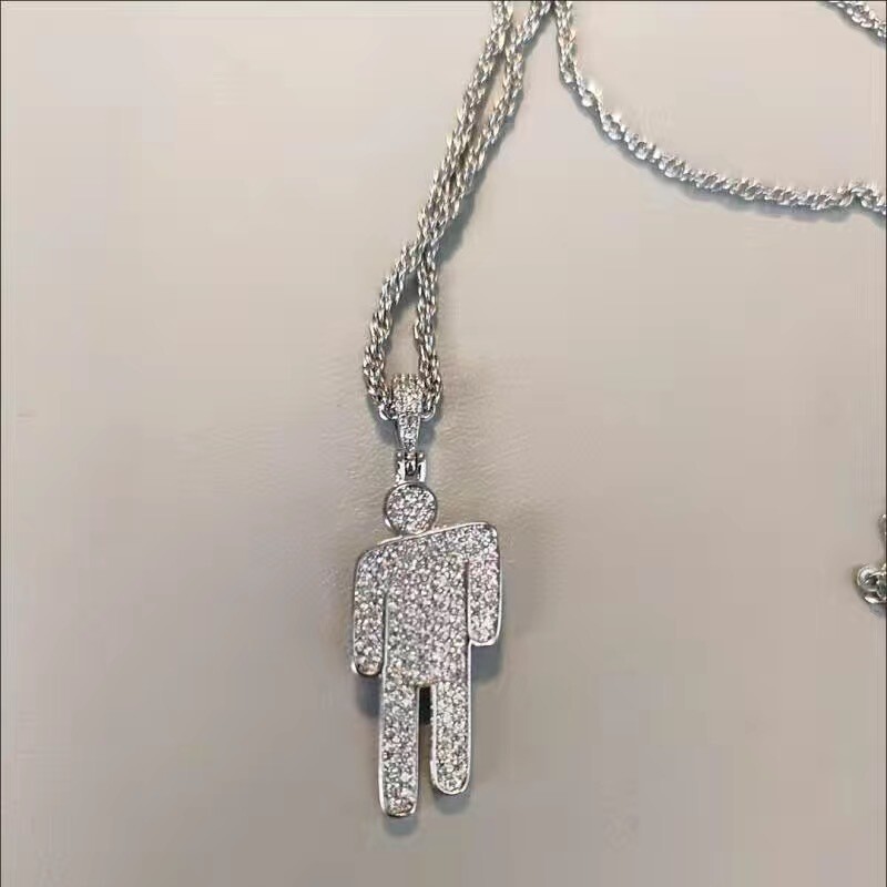 Billie Eilish Multicolor Necklace Pendant Hip hop Collarbone Chain