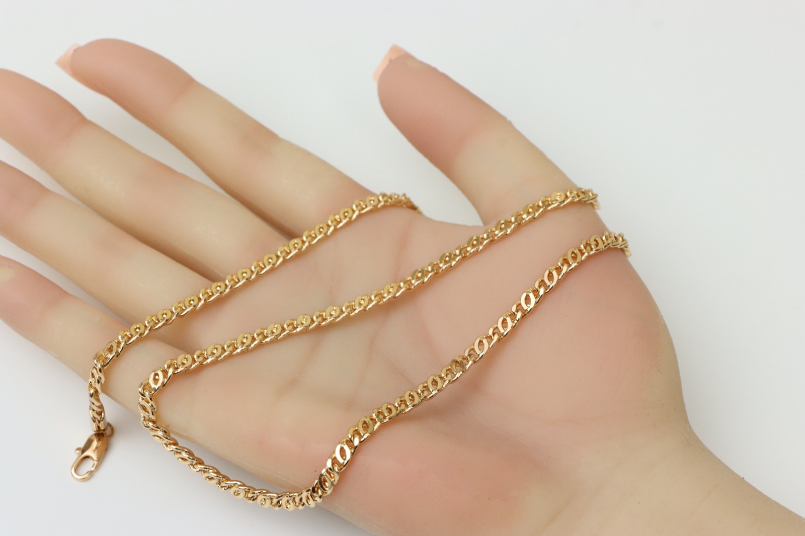 Bold Rose Gold Flat Link Chain Necklace for Everyday Style, XPNL0247
