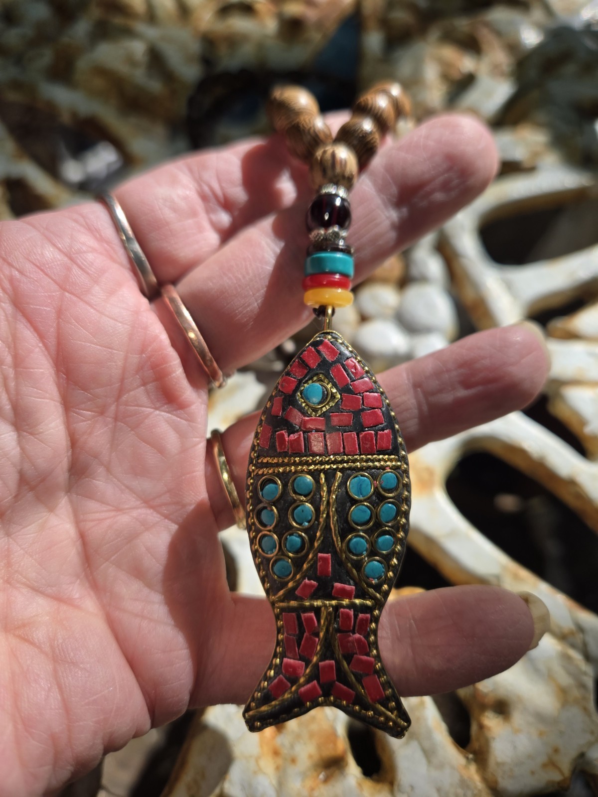 Vintage Long Pendant Necklace for Women Boho Layering Statement Gift