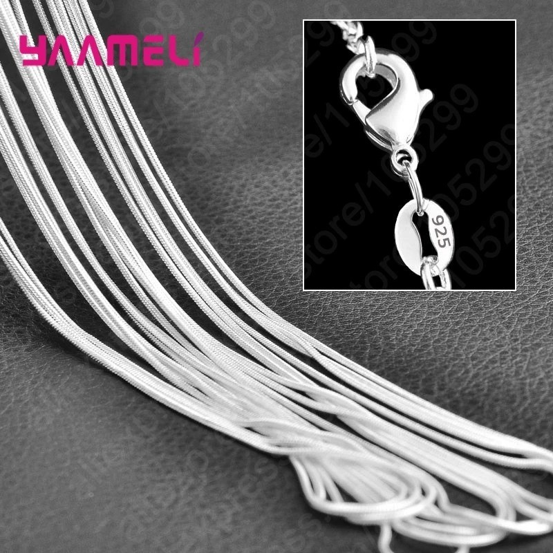 Wholesale 10pcs 925 Sterling Silver 1mm Rolo Chain Necklace 16″-24″ Bulk Jewelry