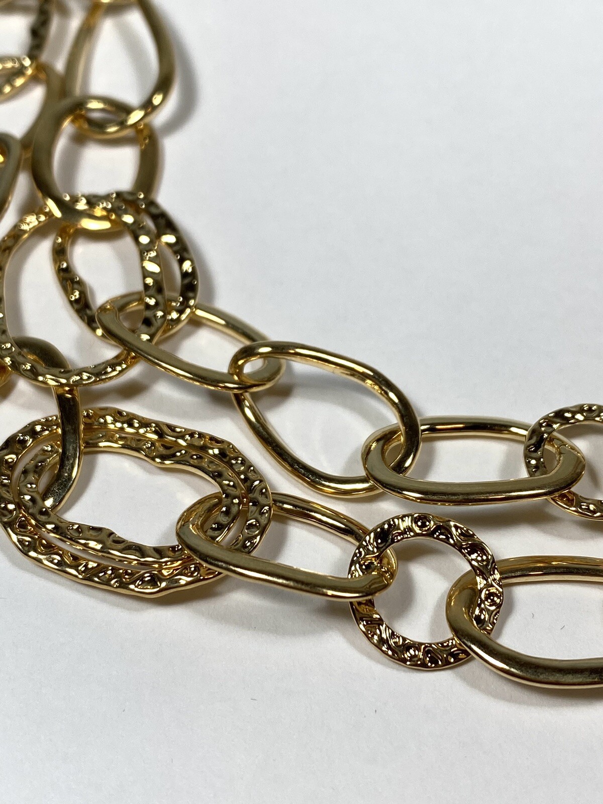 Francesca Visconti Gold Tone Fancy Chain Link Necklace 22”+3”
