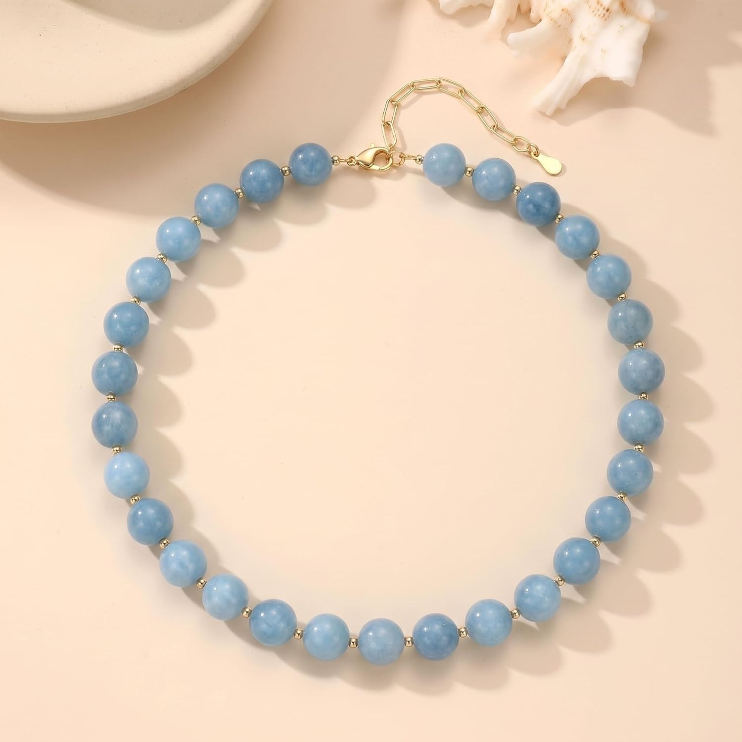 Unique Multi-Colored Choker Necklace with Natural Stone Beads – Fashion Gift
