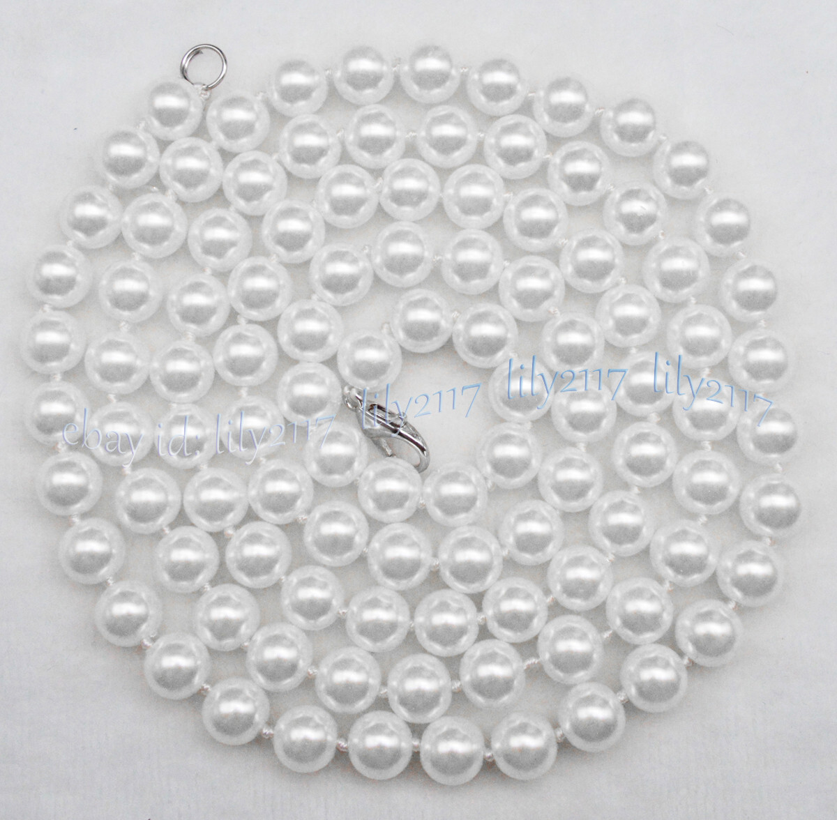 Fashion 8/10/12mm Multi-Color South Sea Shell Pearl Round Beads Necklaces 36”