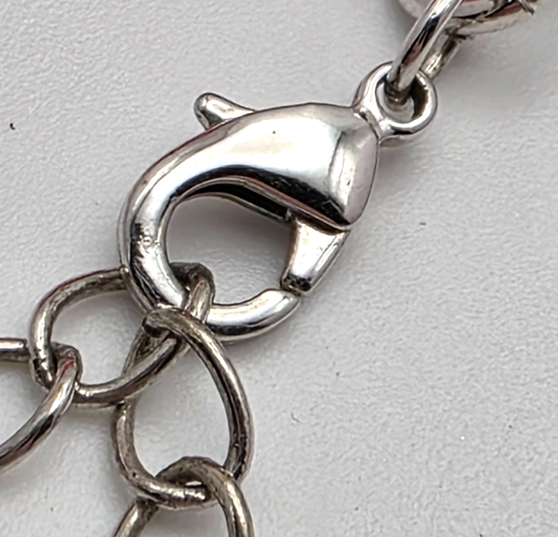 Silver Tone Twisted Rope Chain Necklace 9.8mm Chunky Collar Statement 17 in Adj.
