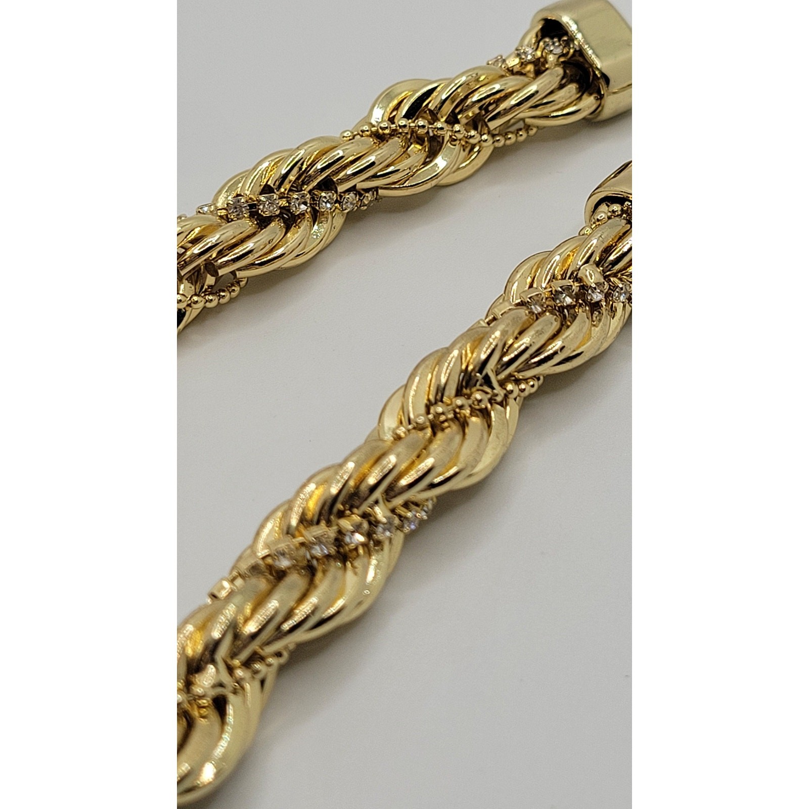 Baublebar Twisted Chain Necklace Signed Statement Crystal Strand Bead Ball