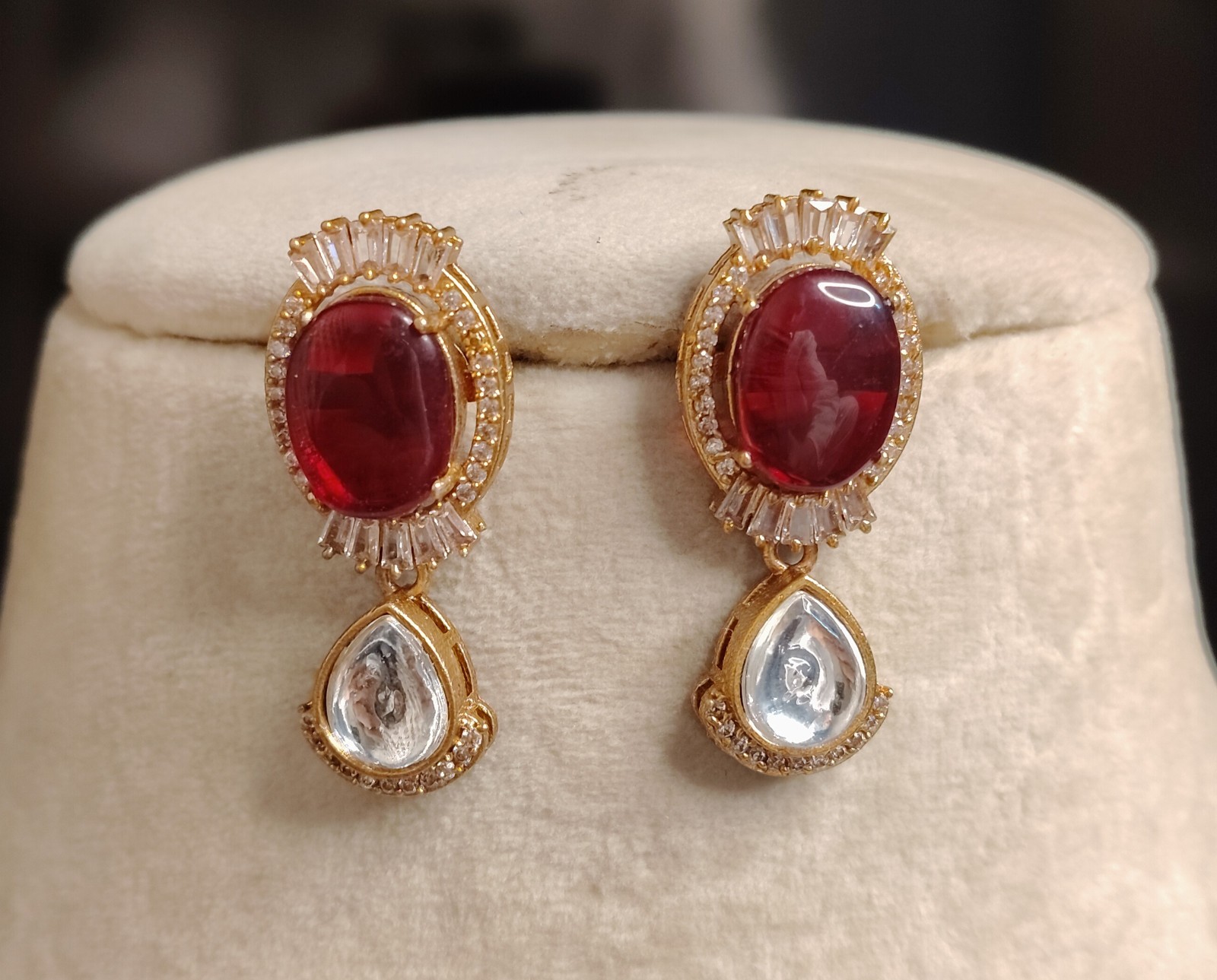 Areej Multicolor Kundan Choker with Teardrop Dangling Stones Roz Jewellers.