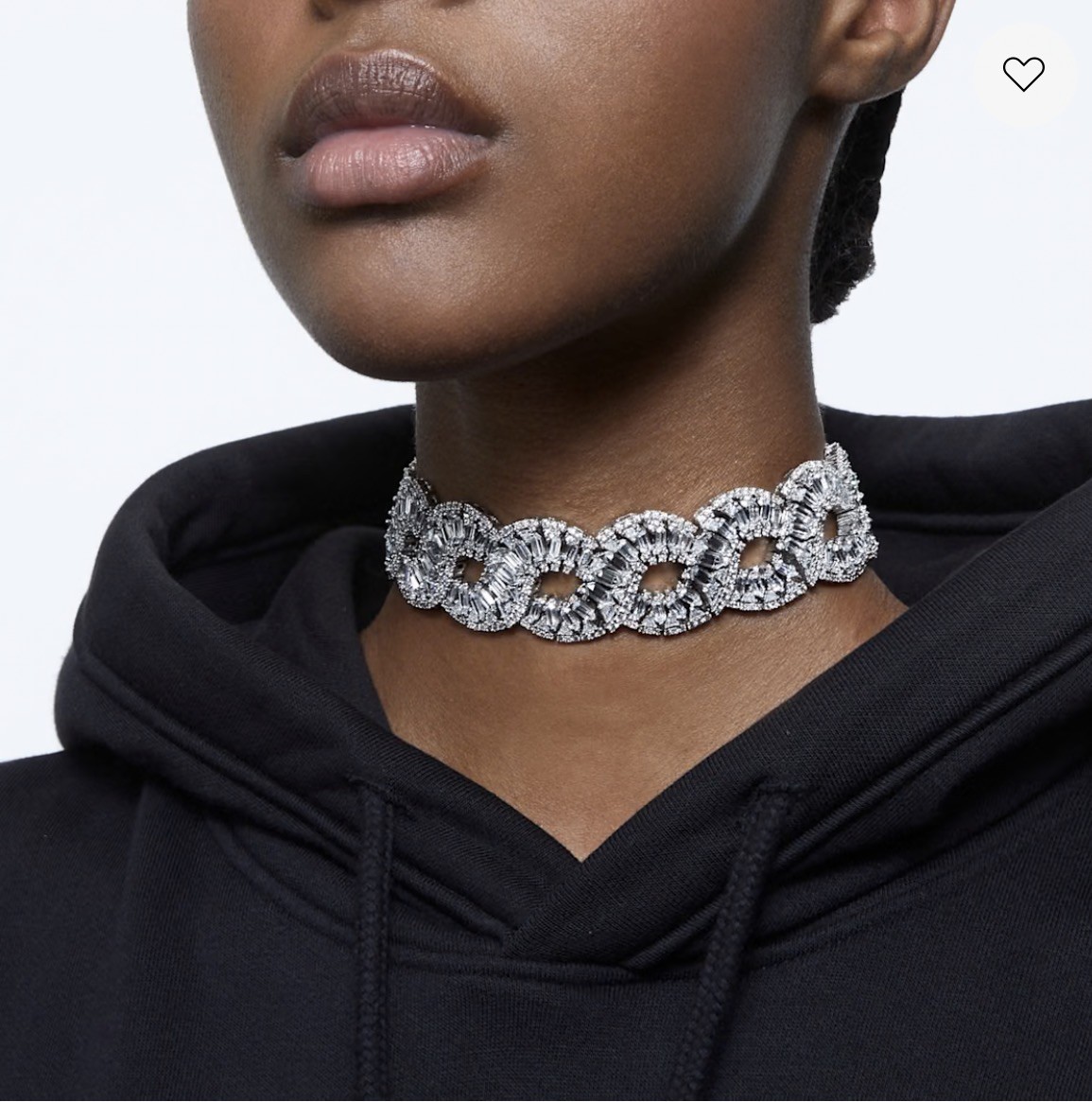 Swarovski Hyperbola Wave Chocker Necklace White Rhodium Plated rrp 1800 New❤️