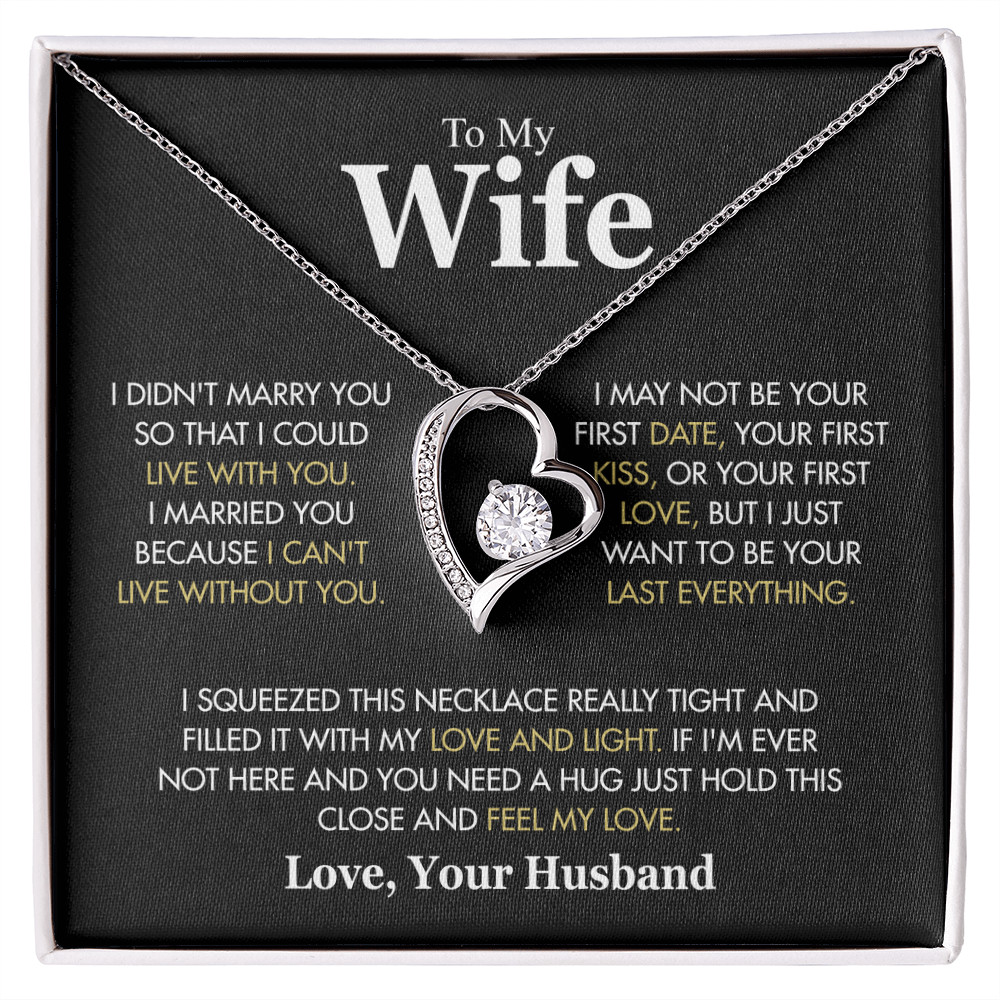 To My Wife Necklace Gift for Wife Anniversary Birthday Christmas Jewelry