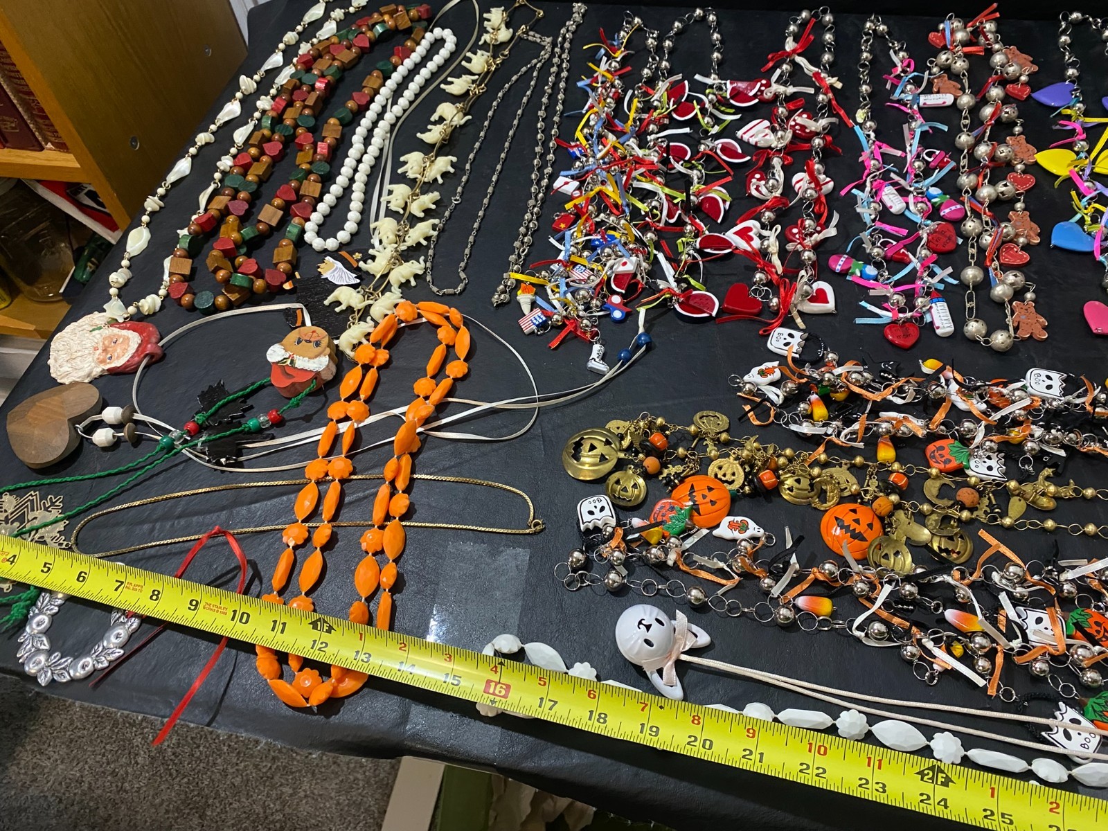 festive Necklace lot 30+ necklaces pendant chain charm many handmade holiday +
