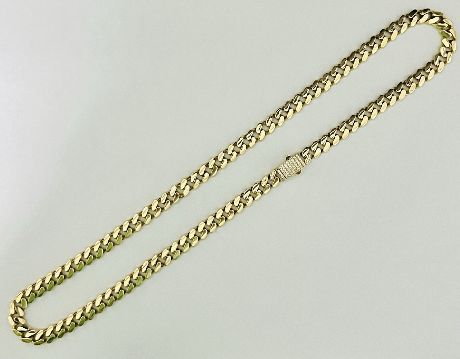 14K Yellow Gold Monaco Chain 22” 7.7mm 31.94 Grams