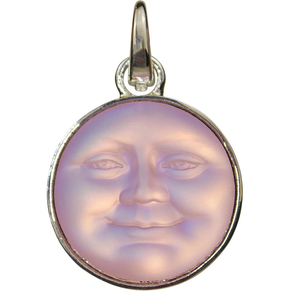 Kirks Folly Glass Seaview Moon Magic 25mm Open Ring Charm silvertone rosaline ab