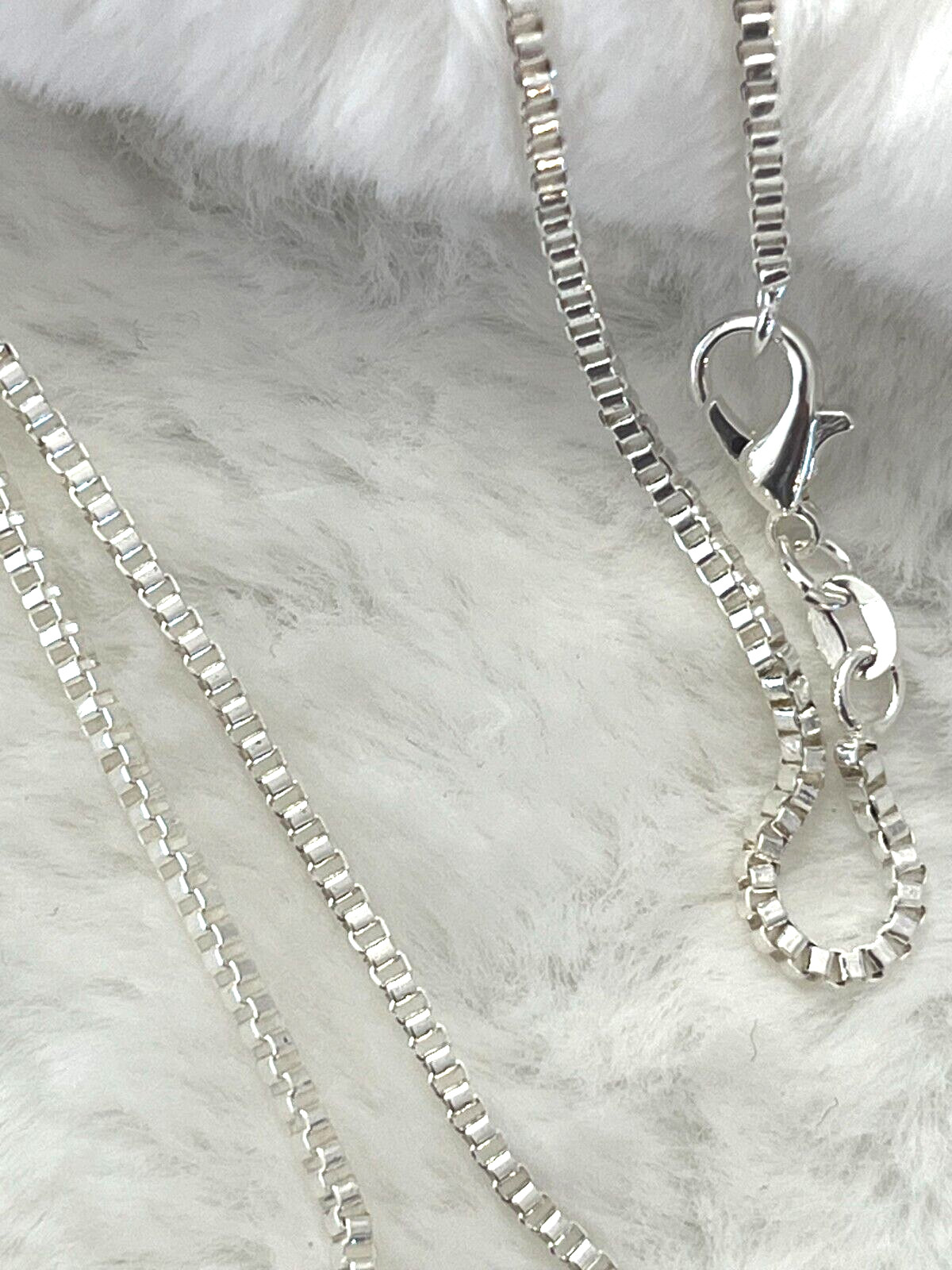 Very Nice 925 Silver Plated Box Chain 2mm Wide 20″ Long Fast Free Shipping