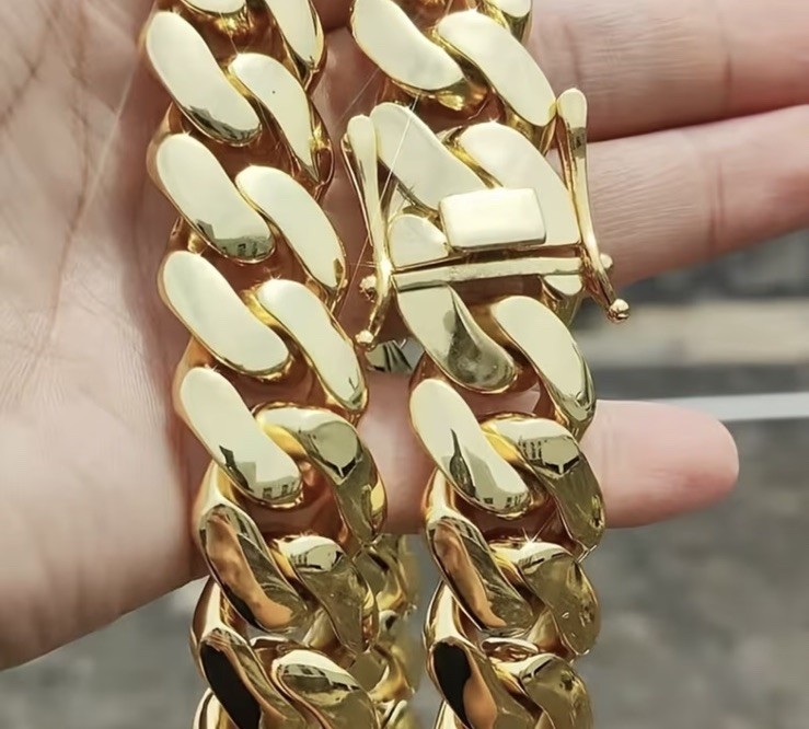 Miami Cuban Link Chain 14k Gold Plated 22mm – 24inch