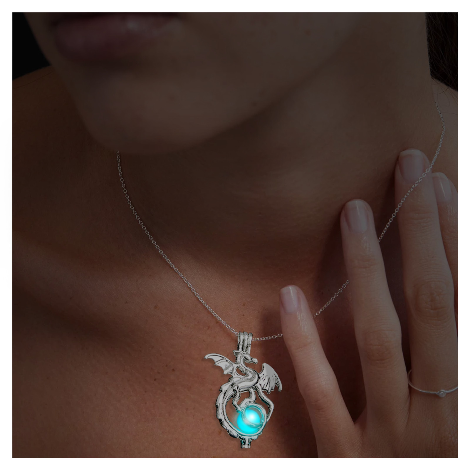 AlterImage Fiery Dragon Wings of Fire Necklace Glow In The Dark Set of 3