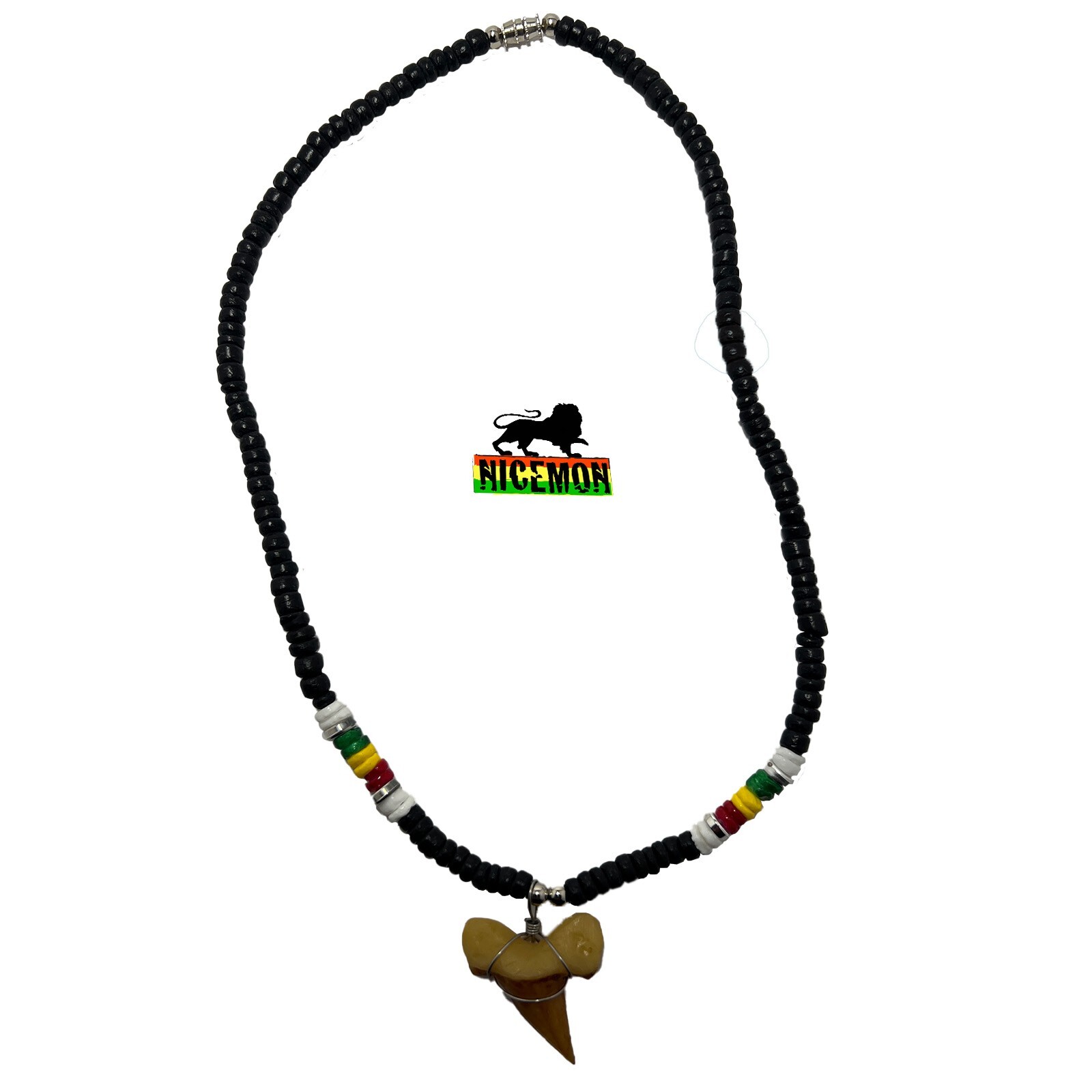 Rustic Tooth Roots Pendant Necklace Rasta Hawaii Africa Hippie Hobo One Size Fit