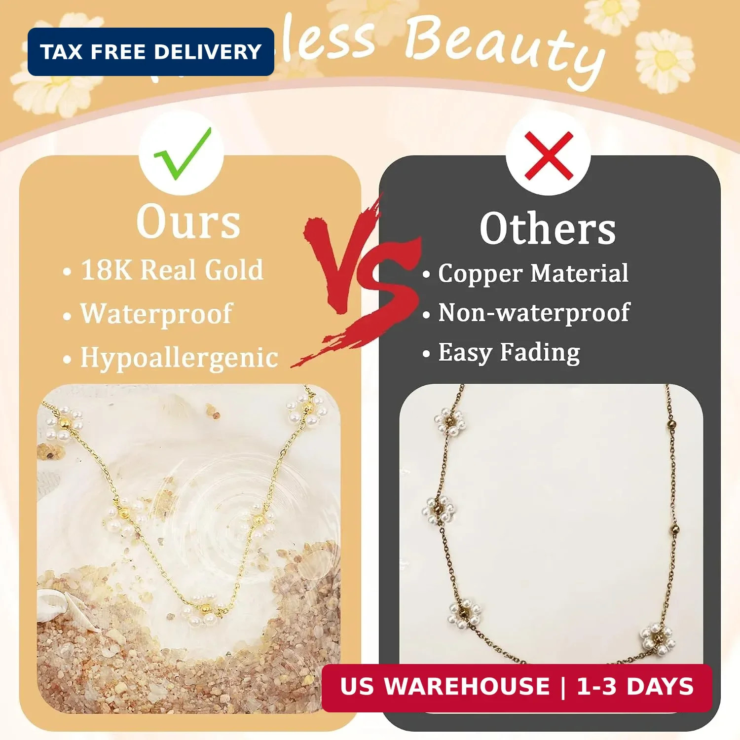 SmileBelle Pearl Necklaces for Women, Daisy Pearls Choker for Women’s | Pearl St