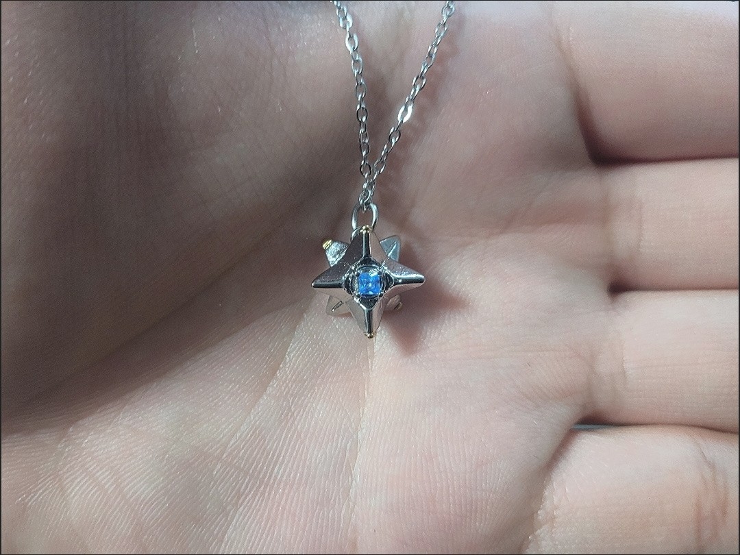 Bungie Destiny 2 Necklace Choker Couples Pendant Ghost Silver Color Ring Gift