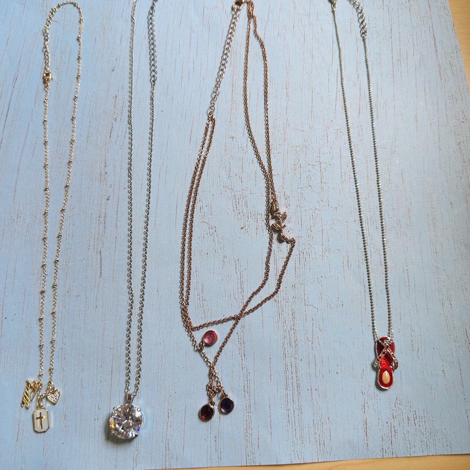 Dainty Necklace Lot See Description For Details