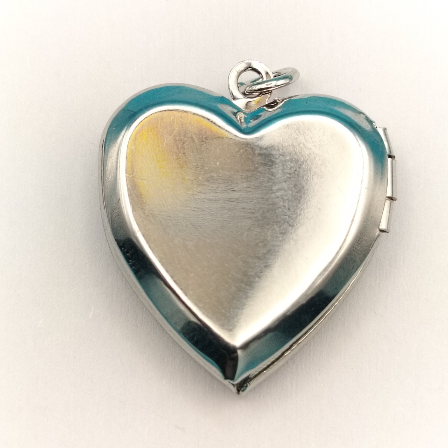 Heart Mood Locket Pendant Charm Silver Tone Color Change Jewelry 0.8″