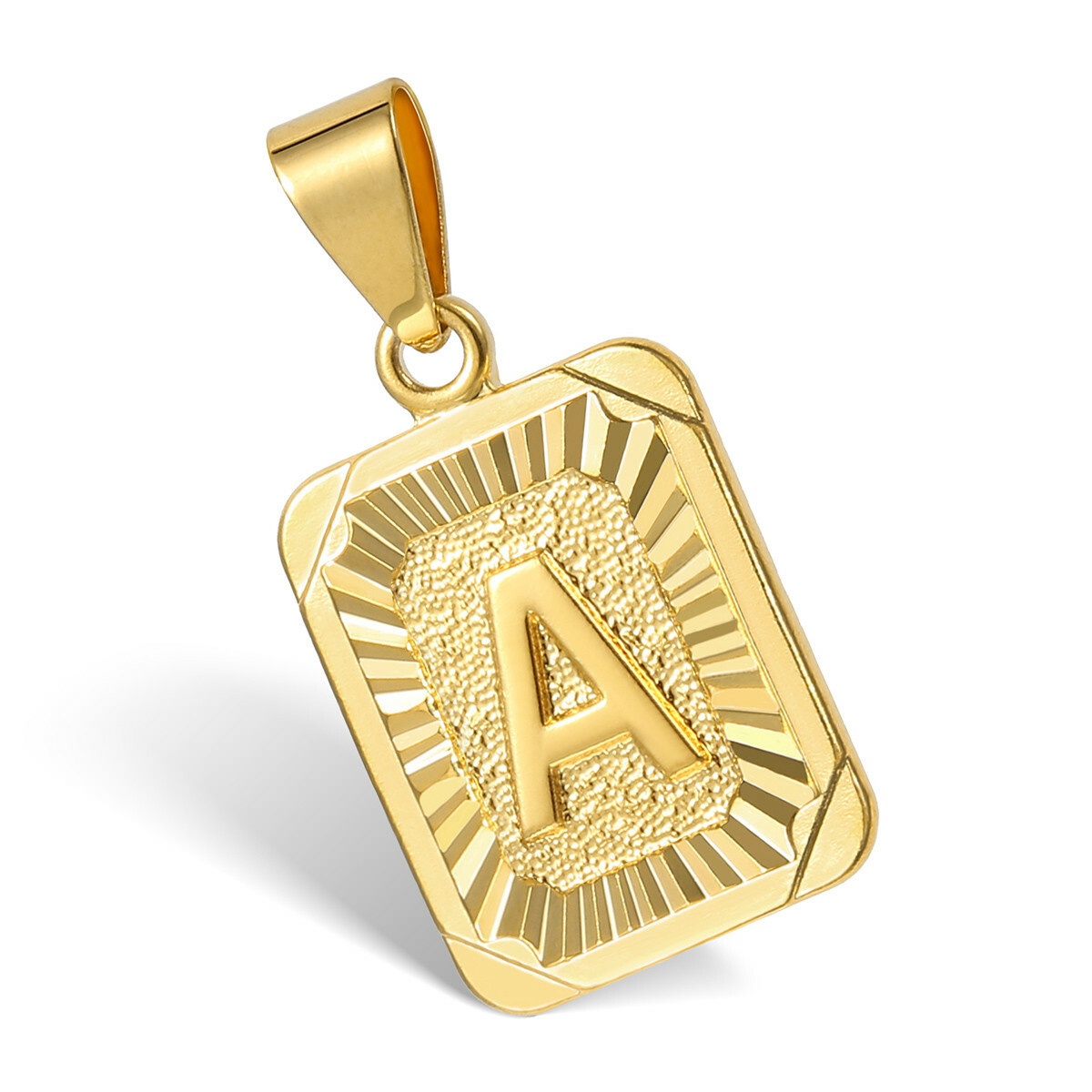 2MM 24″ Yellow Gold Filled 26 Letters A-Z Cross Charm Necklace or Pendant Only