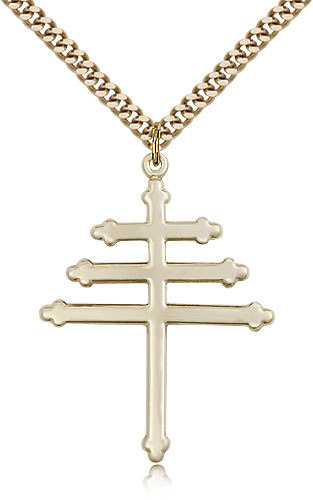 Gold Filled Cross Necklace For Men On 24 Chain – 30 Day Money Back Guarantee