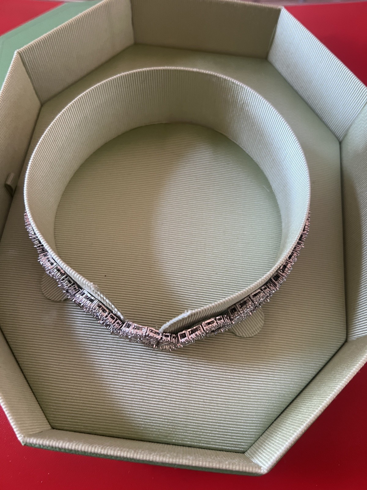 Swarovski Hyperbola Wave Chocker Necklace White Rhodium Plated rrp 1800 New❤️