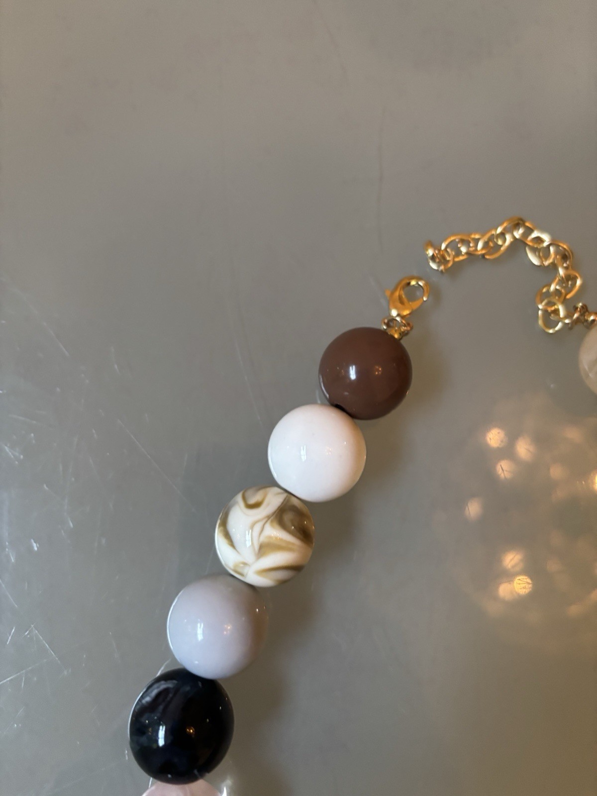 NWOT Statement Chunky Marble Like Rainbow Stones Rock Candy Anthropologie