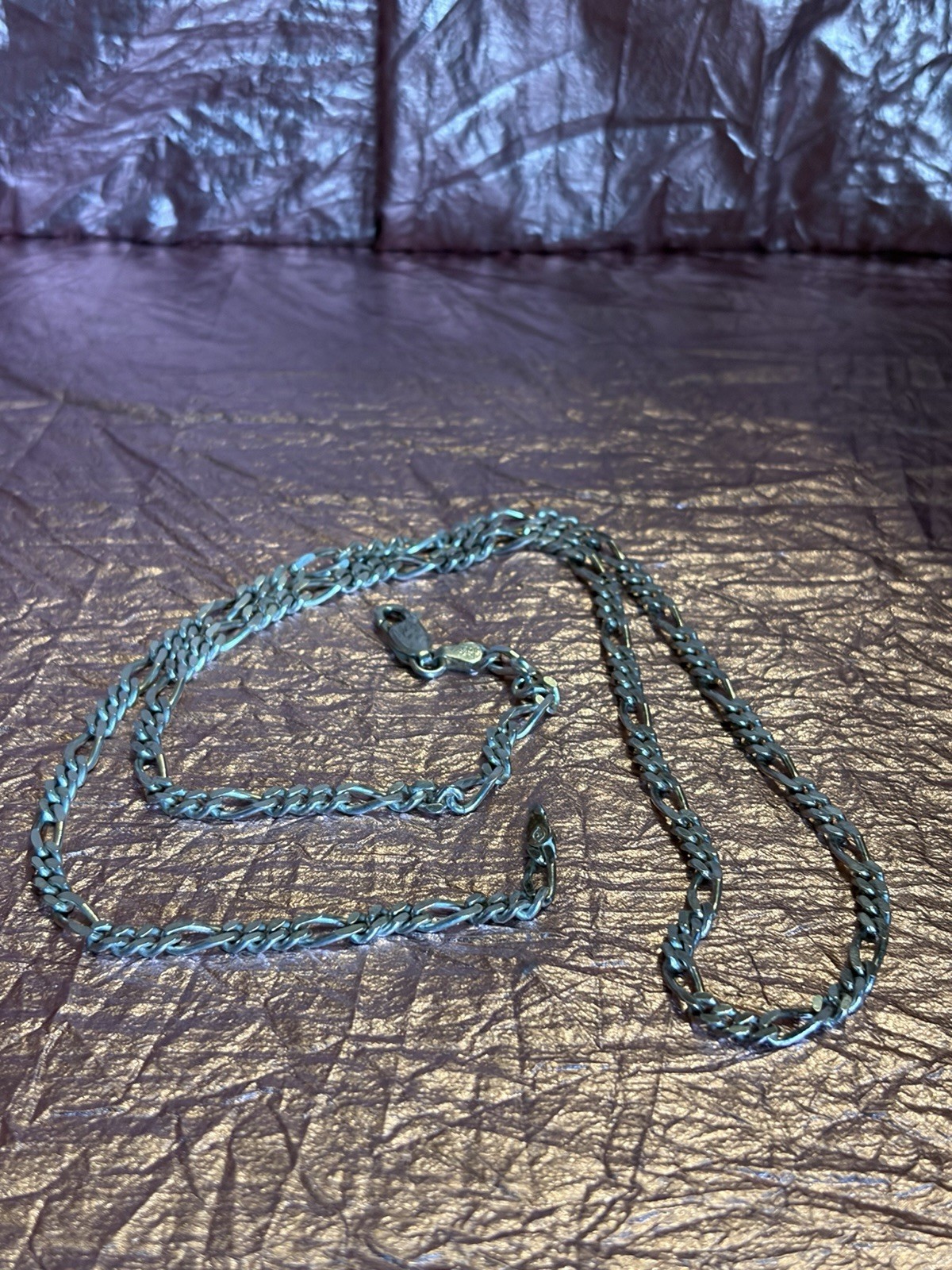 24″ Silver Figaro Link Necklaces