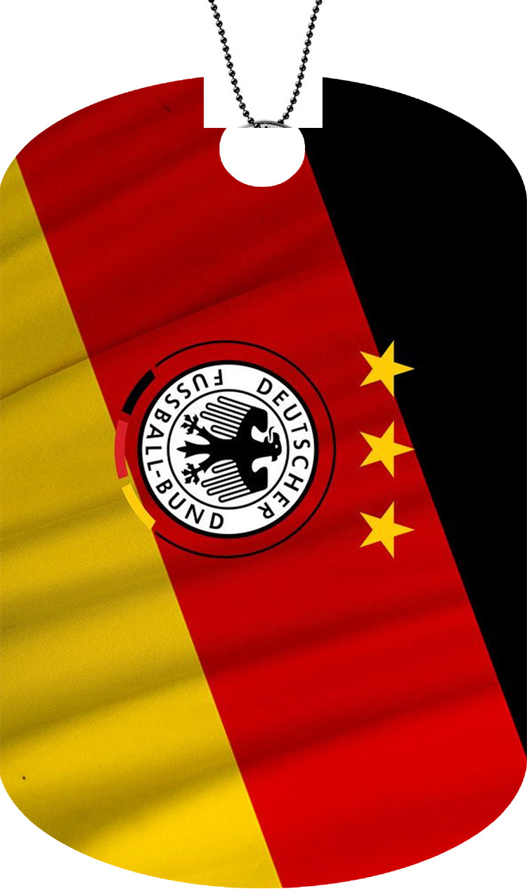 GERMANY flag Adult Dog Tag Chain GERMAN Necklace DEUTSCHER Version
