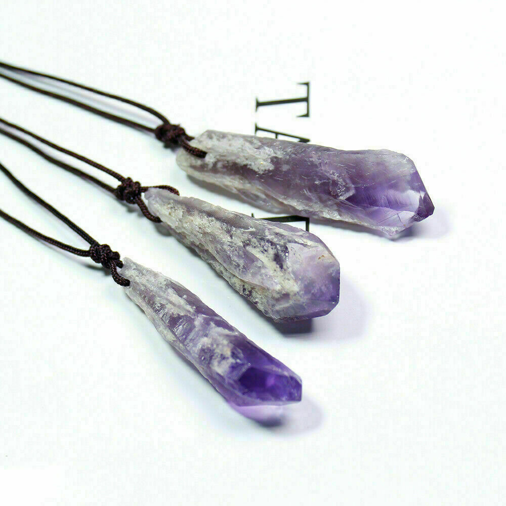 Pendulum Quartz Stone Pendant Chakra Healing Natural Crystal Gemstone Necklace