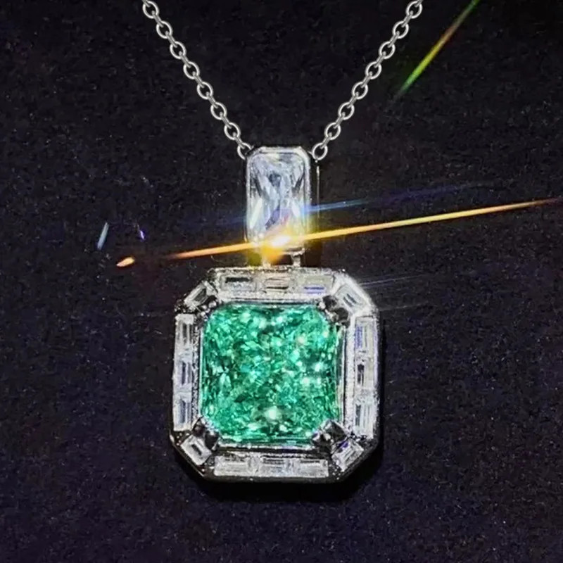 Ladies Geometric Classic Chain Pendant Necklace, Elegant Engagement Jewelry