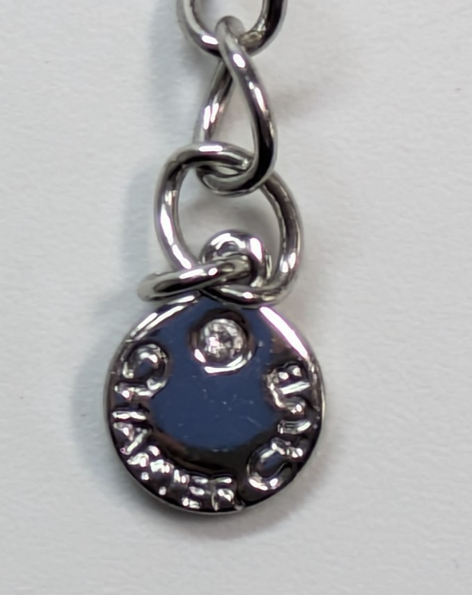 Charter Club Gray/Blue Faux Pearl Crystal Rhinestone Beaded Silver 46″ Necklace
