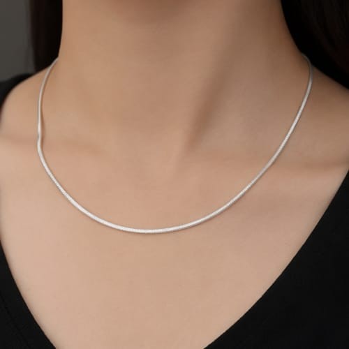 925 Sterling Silver Snake Chain Necklace 18″ 1.5mm Italian Style Gift