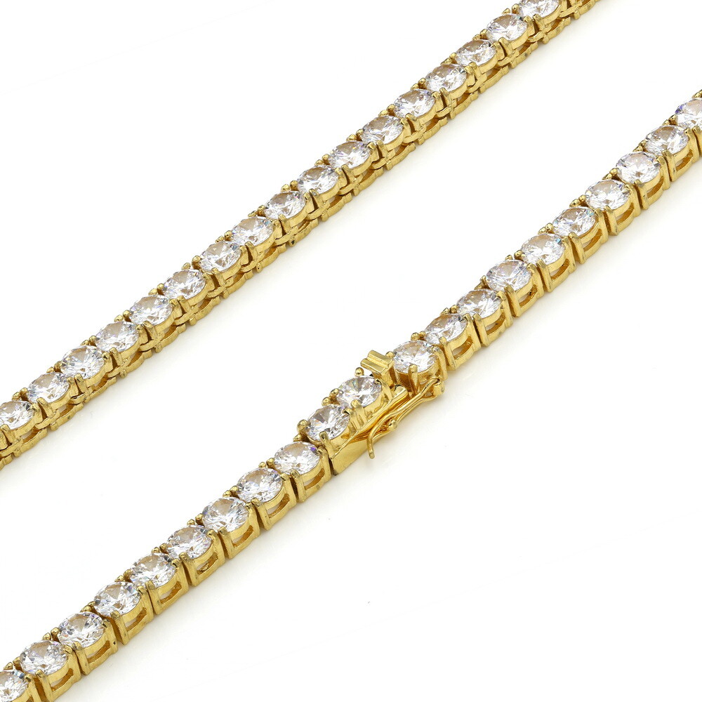 6MM Stainless Steel Cubic-zirconia Tennis Necklace