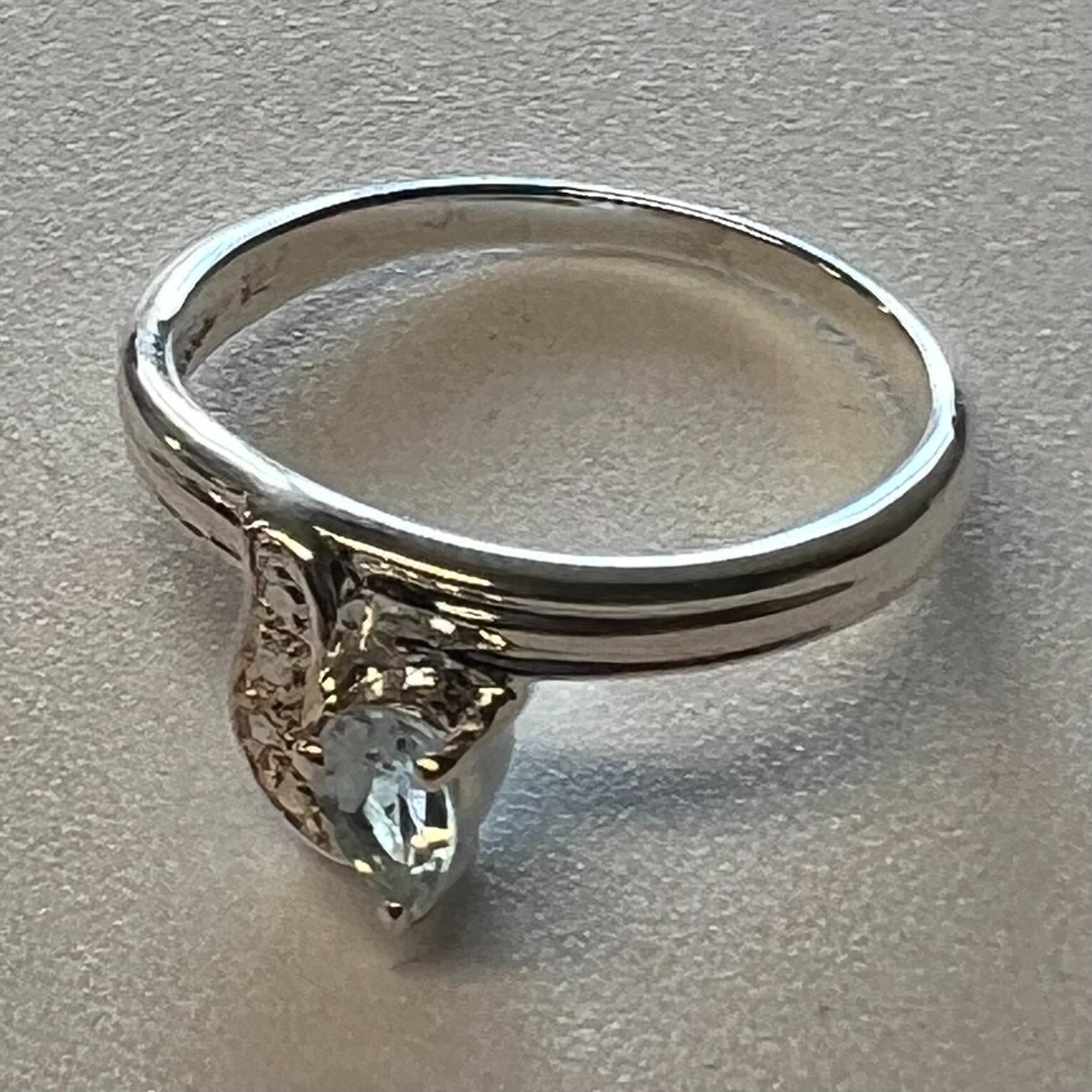 Vintage Women’s London Blue Topaz Sliver Gemstone Ring Size 7.5 Gem2