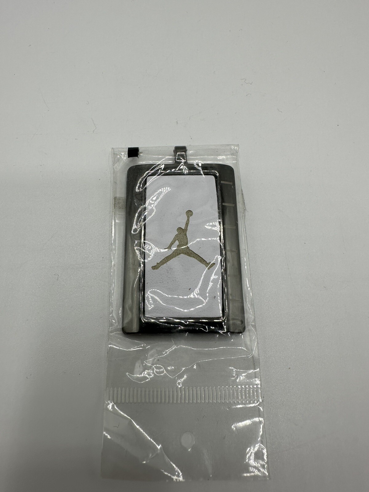 AF-1 Michael Jordan Nike Pendant, Dog Tag, Keychain Metal & White Jump Man Logo