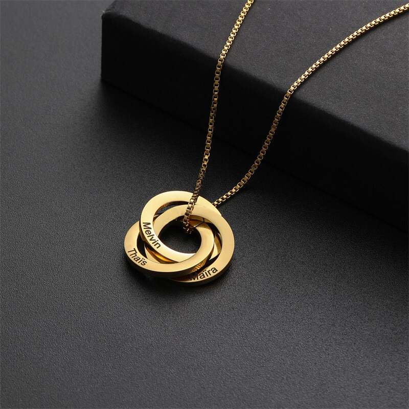 Personalized Interlocking Family Name Necklace, Perfect Gift for all occasions